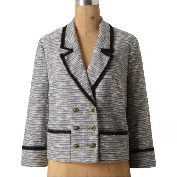 Anthropologie Coquille Today’s Special Double Breasted Blazer Size 12 - Picture 15 of 16